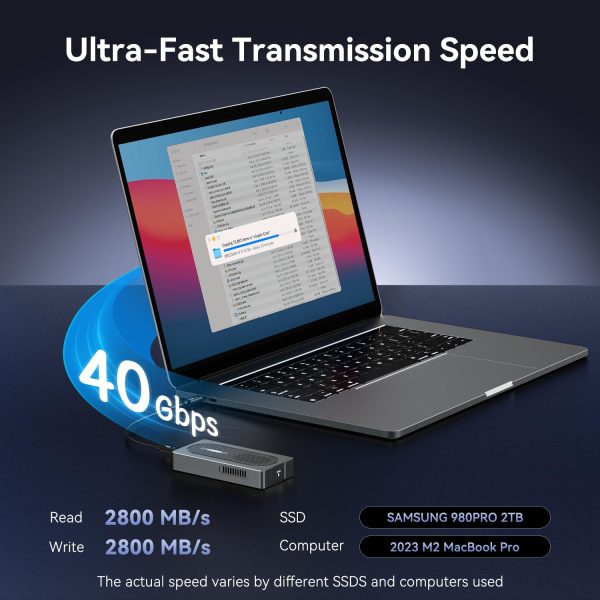 AGEEN 40Gbps M.2 NVMe SSD Enclosure with Cooling Fan - Image 2